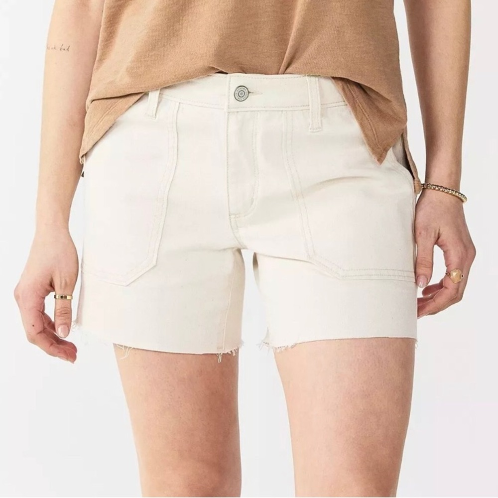 NEW Sonoma Cream Jean Shorts. 4